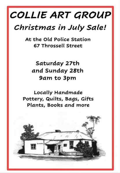 Christmas in July Sale @ Collie Art Group, Old Police Station